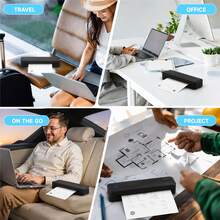 ORICO A4 Portable Thermal Paper Printer - Built-In Battery, Compatible With 216MM-56MM Width Paper, Inkless, Lightweight And Mini, Suitable For Home, Office, And Travel - White - View 12