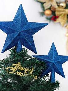 1pc Classic Shining Star Tree Top, Plastic Shining Star, Suitable For Festive Home And Party Decorations, Suitable For New Year, Winter Celebrations - No Power Required Best Gifts Birthday Christmas Decorations Home Christmas Gifts Christmas Decor - Multicolor - View 9