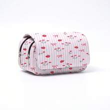 Printed Capybara, Pink Pencil Case, Double-Layer Flap Pencil Case Stationery Box, Can Hold Pencils, Keys, Phones, Coins, Small It, First Day Of School - Multicolor - View 18