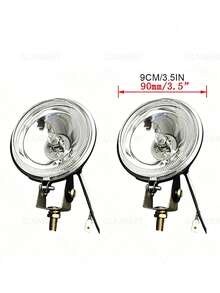 GLANBERT 3 Inch Halogen Round Fog Light, Electroplated Small Sun Light, Work Light - Halogen Lamp - View 8