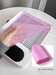 100PCS Disposable Non-Woven Nail Dust Collector Filter, Cuttable Lint-Free Dust Filter Pad, Manicure Grinding Vacuum Replacement Tool, For Daily Nail Art And Salon Use - Multicolor - View 7