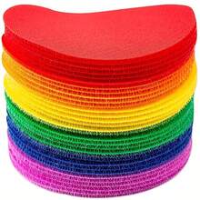 30 piezas Puntos de Alfombra Mágica de 4 Pulgadas | Marcadores de Lunares de Colores, 9 Colores Aleatorios, Adecuados para Fijación de Asientos en el Aula, Juegos y Entrenamiento del Maestro, Reutilizables y Fáciles de Limpiar, Marcadores de Punto Fijo y Juegos - Varios estilos - Ver 10