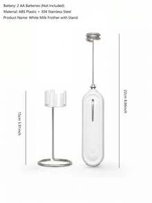 1pc Milk Frother, Wireless Battery-Operated Milk Foam Maker, Milk Shake Mixer, Home Baking Tool, Cross-Border Milk Foamer, Suitable For Milk, Coffee, Lattes, Matcha, Cappuccinos, And Hot Chocolate - Multicolor - View 10