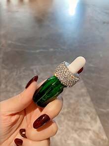 Botol Pipet Kaca Bertabur Berlian Imitasi, Pipet Portabel Isi Ulang untuk Serum, Parfum, Minyak Esensial, dan Cairan Perawatan Kulit, untuk Perjalanan, Pesta, Tas, Rutinitas Perawatan Kulit Sehari-hari, Desain Kerah Perak Bertabur Kristal, Botol Mini Isi Ulang, Botol Kecantikan Glamor yang Dapat Digunakan Kembali - View 9