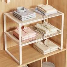 Extendable Wardrobe Tiered Shelves, Wardrobe Storage Rack, Cabinet Tiered Shelves - VJP0208-d - View 5