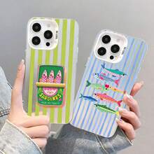 Summer Ocean Marine Life Striped Laser Phone Case For Samsung Galaxy S25 S22 Ultra Plus S21 FE S24 S23 Ultra Plus FE Back Covers - CH-White HYSWTW 4 - 查看 3