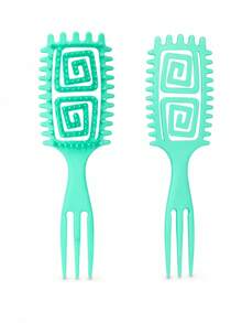 Multi-Color Curly Hair Styling Comb, 2 Spiral Design Curl Definition Detangling Combs, Round Head Pin Comb, Flexible Open Back Design, With 3-Tooth Tail Comb, Suitable For Wet/Dry Hair, Wavy/Curly/Coily/Thick Hair, Daily Parting And Styling - Multicolor - View 17