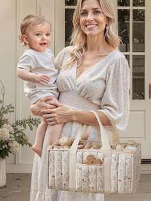 Baby Travel Tote Bag, Multi-Functional Storage Bag For Mother And Baby, Large Capacity Handbag, Commuter Luggage Bag, Travel Bag - Multicolor - View 3