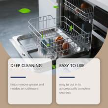 Dishwasher Degreasing Cleaning Tablets, Household Dishwasher Kitchenware Stain And Scale Removal Effervescent Tablets, Help Remove Grease And Residue From Tableware, Gift For Family And Friends - Solid State - View 6