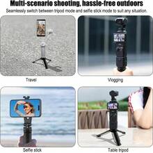 Portable Mini Tripod Desktop Camera Tripod Stand Lightweight Handheld Stabilizer Compatible With OSMO Pocket 4 & 3 & 2, Action Camera, Smartphone, Webcam, Travel Vlog - View 5