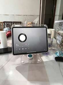 Transparent Acrylic Tablet Stand - Adjustable, 360° Rotating And Foldable, Non-Slip Design. Suitable For 4.7-13 Inch Devices (Including Cases); Suitable For Room Decor, Kitchen And School. Stand Office Supplies, Laptop Mouse Wind Turbine Stand, Smartphone Stand 17 Phone Case Cover Marking Decoration, Protective Case Project, Phone Grip - View 3