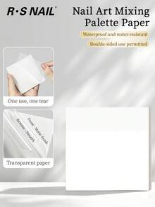 RS NAIL 50pcs Transparent Portable Nail Polish Mixing Paper, Double-Sided Matte & Glossy, Waterproof Makeup Color Palette, Nail Gel Mixing Tool, Color Mixing Paper - Clear - View 14