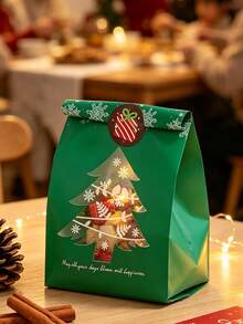 40/20/1pc Christmas Gift Packaging Bags, Christmas Tree Pattern Design, With Stickers, Suitable For Holiday Small Gift Packaging, Christmas Party Favors, Corporate Holiday Gifts, Handmade Crafts Storage, Home Christmas Table Decoration - One Size Fits All - View 4