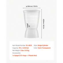 Beverage Dispenser, 2.64 Gallon Drink Dispenser For Parties, Plastic Juice Dispensers With Spigot Ice Chamber, Iced Tea Lemonade Juice Water Dispensers, For Restaurants, Hotels, Parties - Plastic+Plastic Base, 10L - View 11