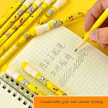 1set The Vibrant Yellow Cartoon Children's Pencil Is Easy To Pack, Suitable For Practicing Calligraphy And Painting. The Birthday Gift Is Practical And Beautiful. (Stochastic Style) - Multicolor - View 3