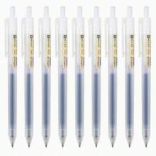 2/5/10pcs Neutral Pen Set, Christmas Minimalist Retractable Gel Pens, 0.5mm Business Office Steel Pens, Retractable Gel Pens Minimalist Matte Black Water Pens, Student Exam Office Signing Pens - A - View 8