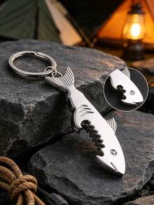 Creative Bottle Opener Keychain Camping Portable And Practical Sports Style Key Pendant - Multicolor - View 6
