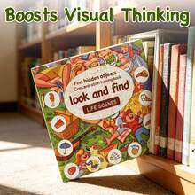 4 Book Look And Find Activity Set For Kids Hidden Object Picture Puzzles With Animal Theme Everyday Life Scenes And Museum Adventures Focus Concentration Observation Training Preschool Learning Travel Quiet Time Gift - Look and Find - View 8