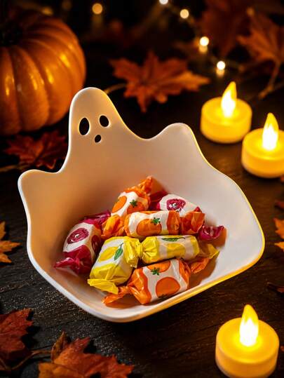 2/4 cái bát đựng kẹo hình con ma in 3D, khay đựng kẹo Halloween dễ thương, trang trí bàn tiệc Trick Or Treat rùng rợn cho nhà, văn phòng và lối vào