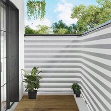 vidaXL Balcony Privacy Screen 150 X 200 Cm Fabric With PU Coating Light Grey And White, Balcony Privacy Screen, Outdoor Privacy, Robust Garden Awning, Waterproof Oxford Fabric, Summer Protection - Light Gray and White - View 22