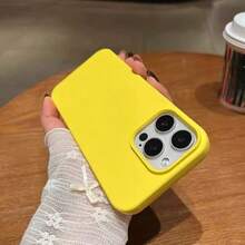 防震液態矽膠手機殼，適用於 iPhone 17E 17 Pro Max 16 15 14 13 12 Mini 11，柔軟防刮超細纖維內裡，兼容 8 Plus 7 6s 軟殼 - 黃色 - 查看 3
