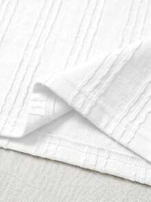Men's Polo Shirt Set, Knitted, Casual, Mature, Daily Wear - White - View 5