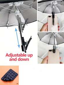 Portable Mini Sun Shade & Phone Holder, Foldable And UV Protection, Suitable For Delivery Riders, Outdoor Travelers, Cyclists And Beach Anglers - A - View 8