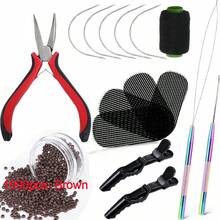 Hair Extension Tool Kit - Silicone Micro Beads, Stainless Steel Beads Plier, Metal Bead Threader And Needle Pulling Hook For Beading Hair Extensions, Girls Cosplay Party Hair Styling Tool - View 13