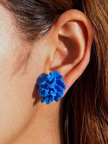 1 Pair/Fashion Bohemian Style Resin Camellia Earrings Suitable For Women's Daily Commute Outfit Jewelry Gift - Multicolor - View 3