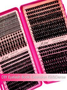 MEM 1520片/760片 DD捲翹睫毛束組，濃密防水耐用，混長8-16mm，50D/80D/100D/120D，混濃視覺效果，適合初學者，含眼黑與鑷子 - 黑色 - 查看 9