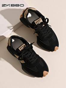 ZKBBO Women's Retro Sports Casual Shoes, Comfortable All-Season Fitness Walking Running Workout Sneakers - Black - View 5