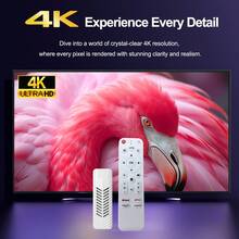 VELEC Android 14.0 TV Stick ATV 四核 WiFi6 2.4G/5.8Ghz 藍牙 5.0 4K HD 串流設備，兼容電視與投影機，Android ATV 即插即用智慧電視棒 - 白色 - 查看 5