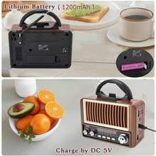 Radio Tuning Knob Radio, Usb Tf Card Radio, Mp3 Radio Player, Rechargeable Radio, Built-In Lithium Battery Radio, Multi Function Transistor Radio, 1200mAh Radio Battery, Portable Music Speaker With Radio - View 6