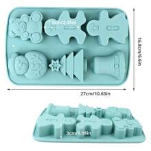 Christmas Themed Silicone Cake Baking Molds, Including Gingerbread Man, Christmas Tree, Snowman, Christmas Gnome And Other Shapes, Silicone, Non-Stick And Easy Release, Silicone, Can Make Cupcakes, Chocolate, Cake Decorations And More, Holiday Baking Tools, Beginner DIY - Multicolor - View 13