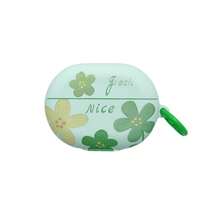 1pc Fresh Oil Painting Green Shockproof Earphone Case Compatible With Huawei FreeBuds Se2/Se3/Se4/5i/6i/7i/Freeclip2/2 Collector's Edition/Pro3/Pro4 Wireless Earbuds Protective Cover - Oil Painting Green Flower - View 11