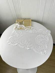1件復古法式優雅蕾絲餐墊，手工刺繡桌墊與中式桌布，餐廳裝飾，適用於婚禮派對、聖誕節假期裝飾，秋季居家必備精緻禮物 - 彩色 - 查看 7
