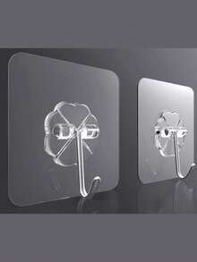 Transparent Self-Adhesive Wall-Mounted Spring Clips, No-Drill Strong Adhesive Wall Clips, Reusable Multi-Purpose Clips For Snack Bags, Towels, Notes, Kitchen Bathroom Home Storage - Multiple Styles - View 11