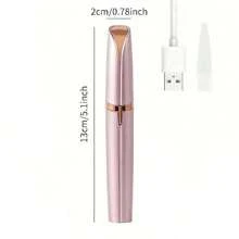 1件裝電動眉毛修剪器 女用眉毛修剪器 鼻毛修剪器 除毛器 多功能身體毛髮修剪器 除毛筆 唇膏造型器 適用於眉毛與面部毛髮修整 - 彩色 - 查看 10
