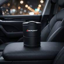 Car Ashtray, Mini Portable Car Ashtray, Flame Retardant ABS Smokeless Car Cup Holder Ashtray, With Detachable Cleaning Bucket, Suitable For Cars, Trucks, SUVs, RVs, No Battery Required - Sports - View 2