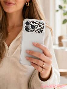 1 buah Pelindung Lensa Kaca Tempered Motif Leopard Cokelat, Kompatibel dengan Apple 17 Pro/17 Pro Max, Perlindungan Kamera Belakang Menyeluruh, Tahan Gores dan Tahan Aus, Pemasangan Mudah - Clear - View 9