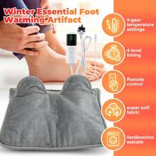 Hailicare Penghangat Kaki Elektrik dengan Kontrol Suhu 9 Tingkat dan Timer 4 Tingkat, Bantalan Pemanas Kaki Musim Dingin Bertenaga USB, untuk Penggunaan di Kantor dan Rumah, Bantalan Pemanas Hangat Musim Gugur/Musim Dingin, Hadiah Natal/Halloween/Thanksgiving - Grey - View 4