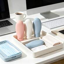 Refillable Squeezable Silicone Travel Bottle Set, Leak-Proof Flip Top Empty Toiletries Containers, Multi-Purpose Portable Travel Essentials, Suitable For Shampoo, Lotion, Body Wash, Makeup Liquid, TSA-Friendly Travel Accessories, Suitable For Women And Men For Business Trips And Camping - Multicolor - View 3