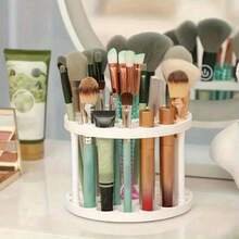 Plastic Round Hole Paint Brush Holder And Organizer - Rack Holds Paintbrushes, Makeup Cosmetic Brushes, Pencils, Pens, Markers, Art Tools, Desk Stand - A - View 1