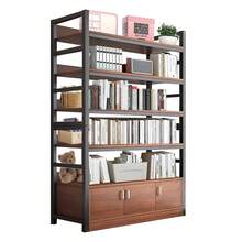 WUWAWDOGA Armario/vitrina para guardar libros Moderno 5 Pisos Con 3 puertas Adecuado para su uso en salas de estar, estudios y oficinas - Marrón_100*30*175cm - Ver 2
