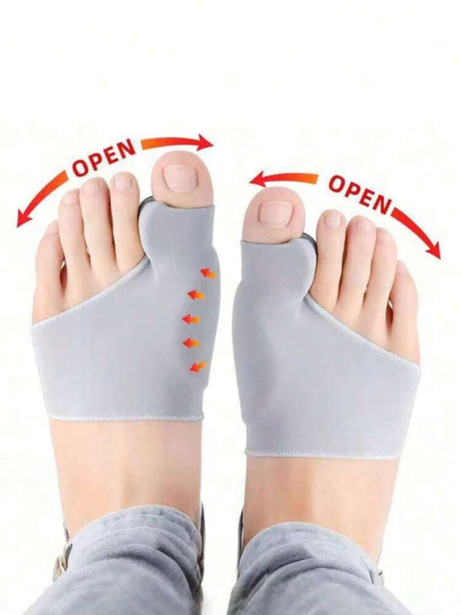 2pcs Toe Protection Set: Unisex Nighttime And Home Foot Care Tools - Hand Washable - Toe Friction Separator, Suitable For Runners, Easy To Wear Foot Protection Set