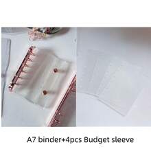 One A5/A6/A7 Rose Gold Metal Transparent Leaf Binder, A5 Binder, Refill Pages, Sticker Album, Transparent Sticker Book, Sticker Book, Photo Storage Bag, Photo Album, Budget Planner, Diary, Notebook, Office Supplies, Household Management - Color - View 20