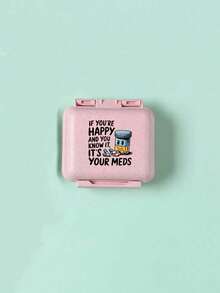 8-Compartment Portable Multi-Layer Pill Box, Compact Moisture-Proof Medicine Storage Box With Funny Quote Print, Suitable For Vitamins, Supplements And Pills, Reusable Pill Box For Men And Women Travelers And Daily Medication Users, Lightweight And Durable Pill Organizer For Daily Pocket Use - Multicolor - View 23
