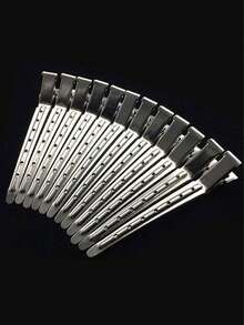 48pcs/12pcs Women's Hair Clips, Silver 9cm/3.54in Metal Hollow Design, Street Casual Y2K Style, Simple Fashion Cute Elegant, Suitable For Daily, Vacation, Styling, Salon, School, Outfit Matching, Alligator Hair Clips - Silver - View 5
