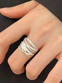 1pc Women's Everyday Ring, Wedding Engagement Party Jewelry, Valentine's Day Gift - 1# - View 2