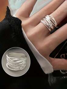 1pc Women's Everyday Ring, Wedding Engagement Party Jewelry, Valentine's Day Gift - 1# - View 10